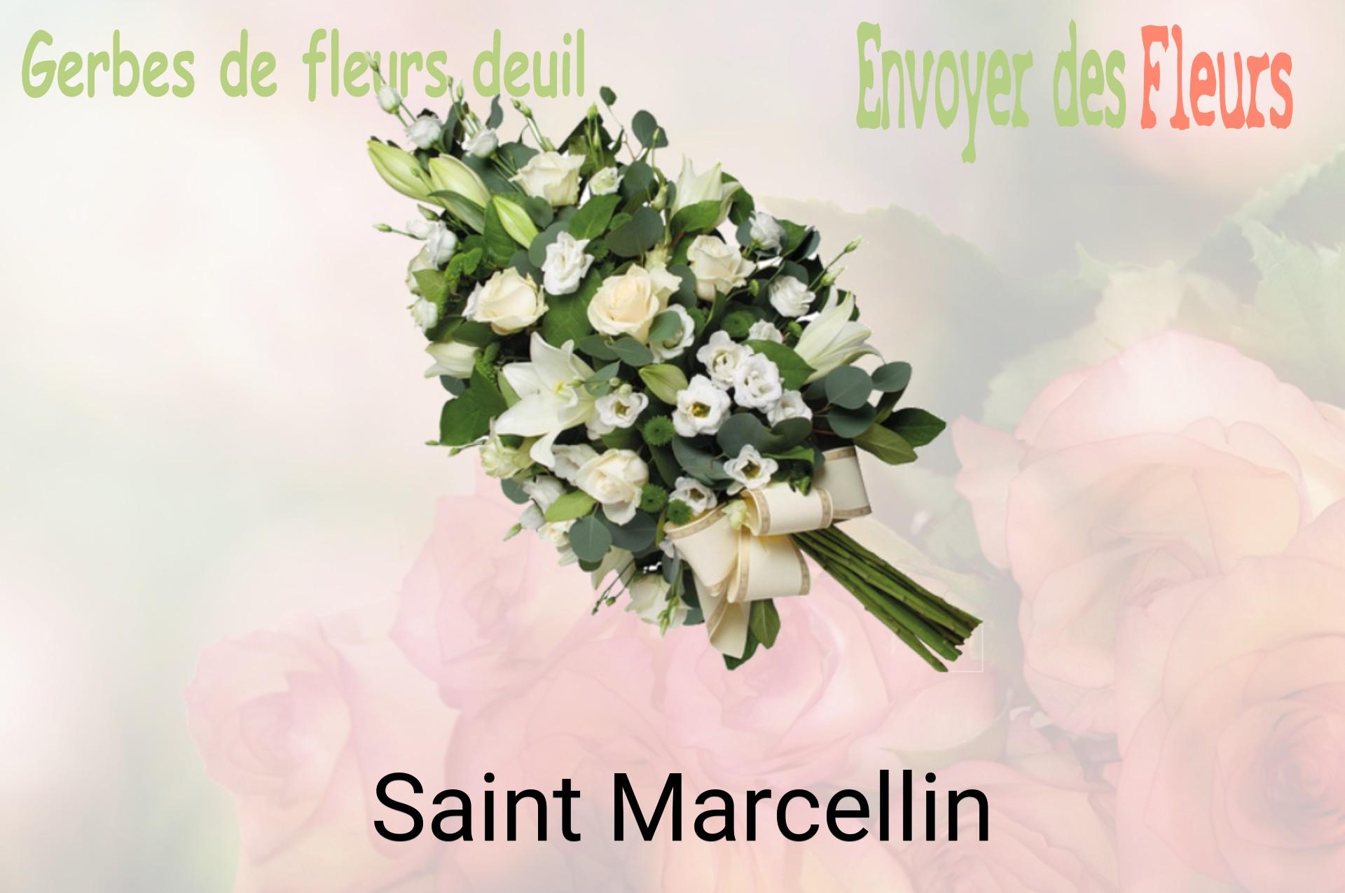 Gerbe de fleurs de deuil livrée à Saint-Marcellin